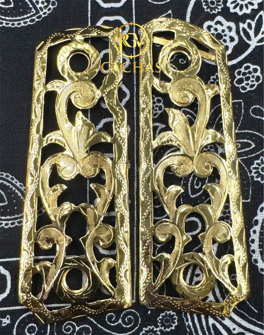 1911 Compact Size Hollow Cut Scroll Grips