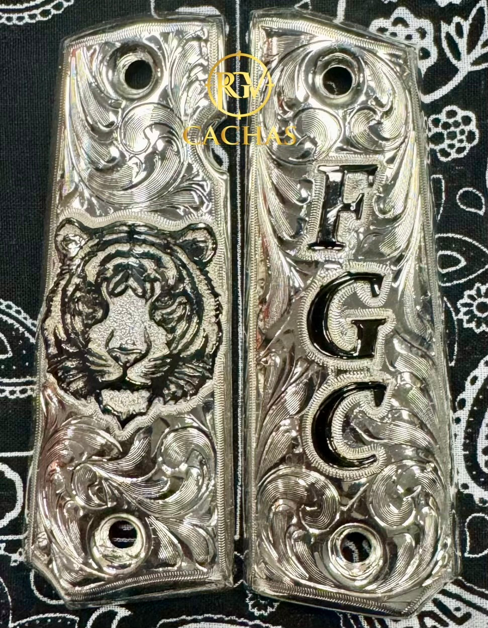 1911 Full Size Custom Tiger FGC Grips