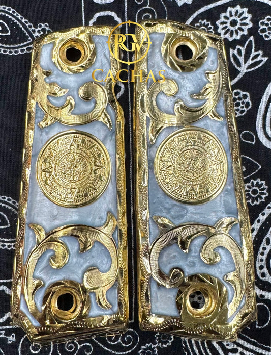 1911 Full Size Calendario Azteca Grips