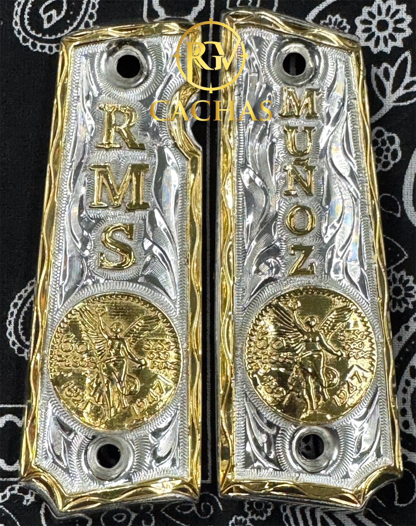 1911 Full Size Custom Initial Name Centenario Grips