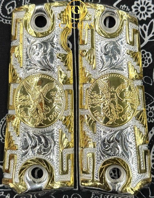 1911 Full Size Centenario Greek Border Grips