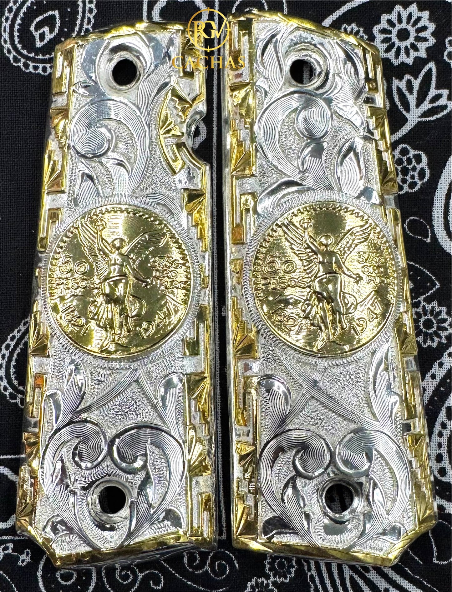 1911 Full Size Centenario Greek Border Grips