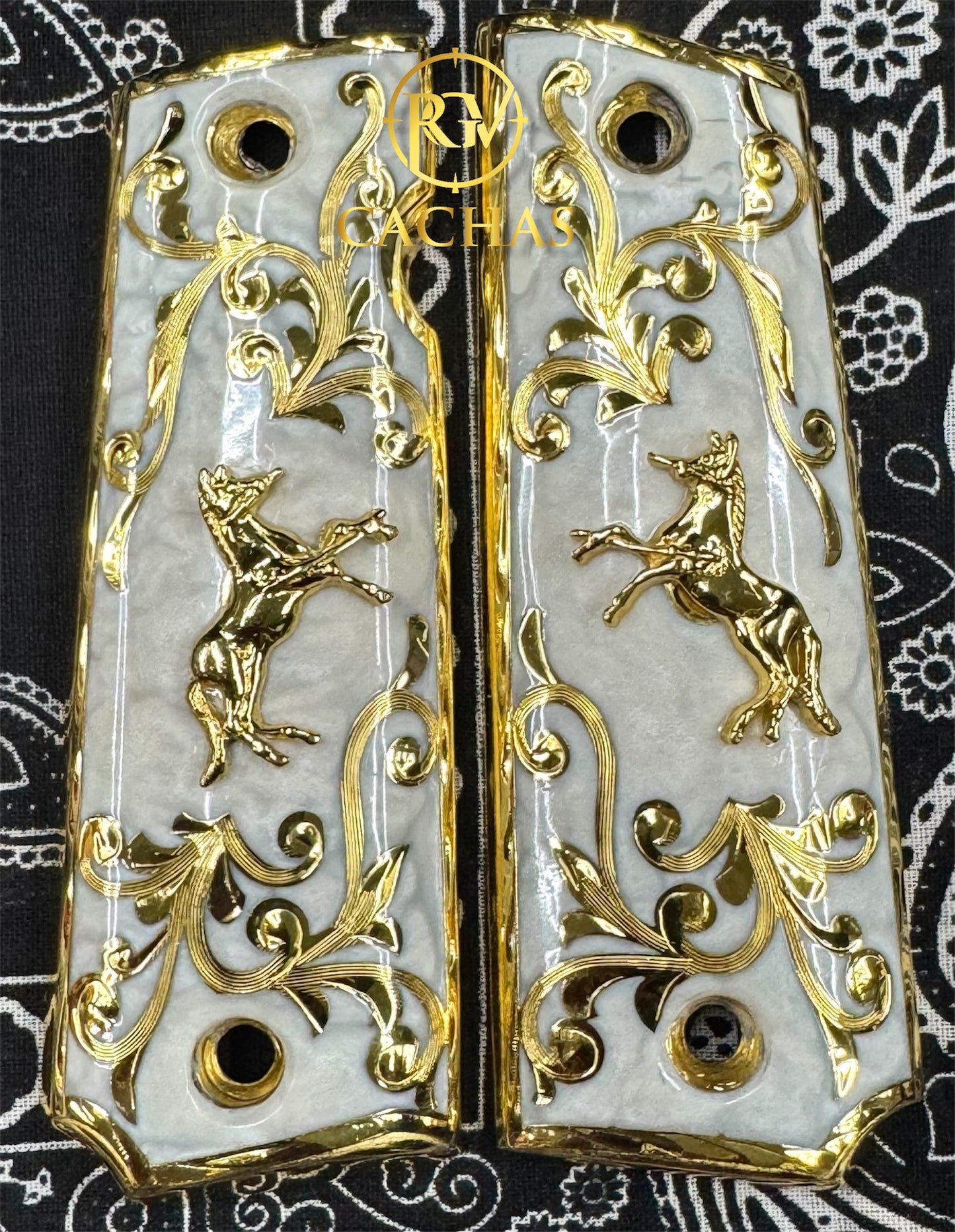 1911 Full Size Colt Horse Scroll Grips