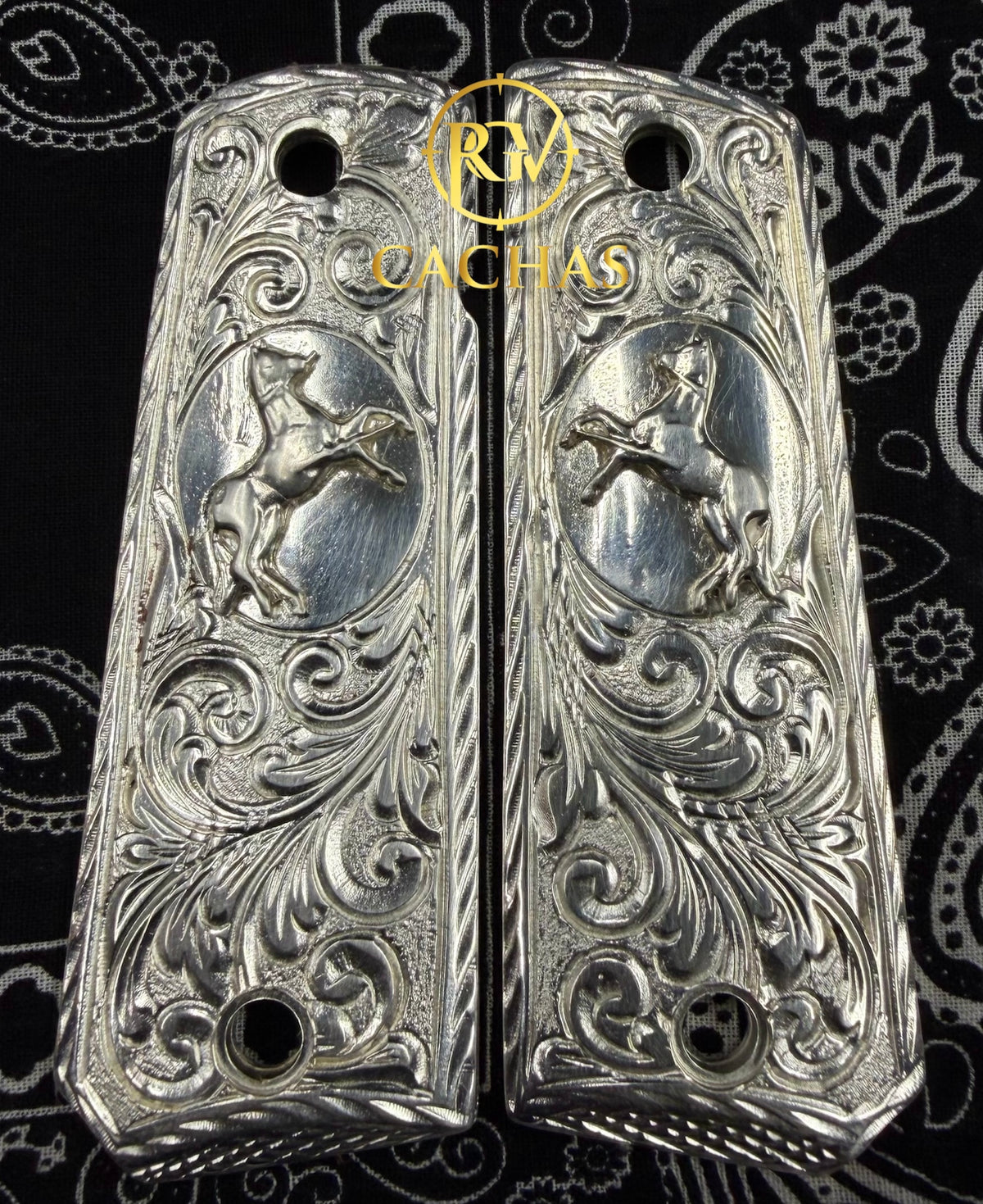 1911 Full Size Colt Horse Scroll Grips