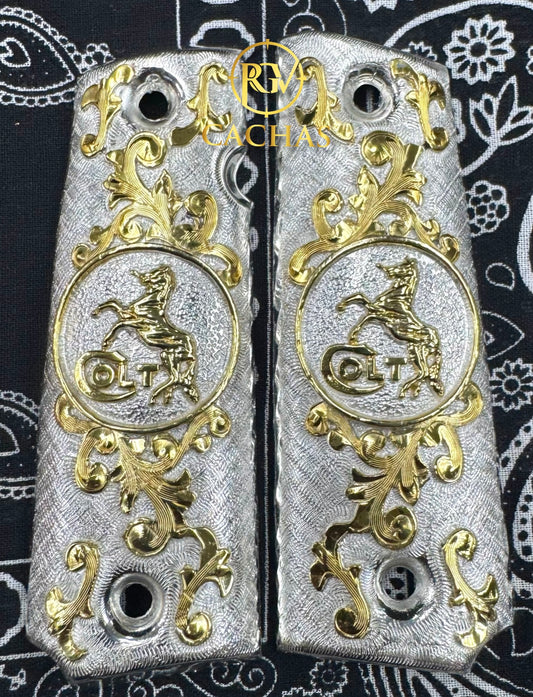 1911 Full Size Colt Logo Horse Scroll Grips
