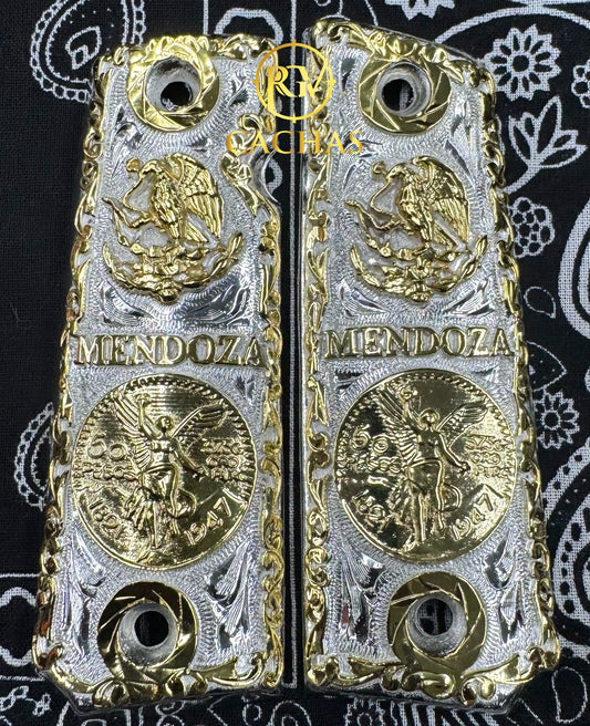 1911 Full Size Custom Name Mexico Eagle Centenario Grips