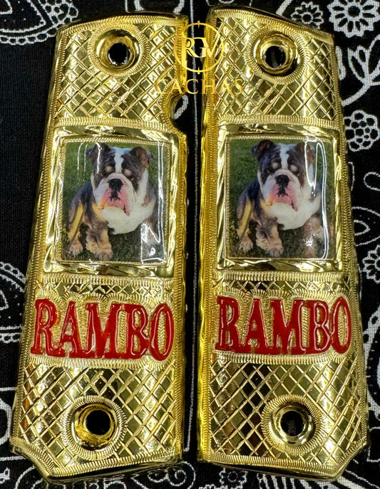 1911 Full Size Custom Name Picture Grips