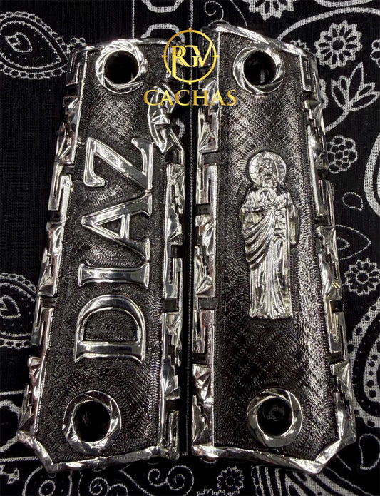 1911 Full Size Custom Name Diaz San Judas Grips