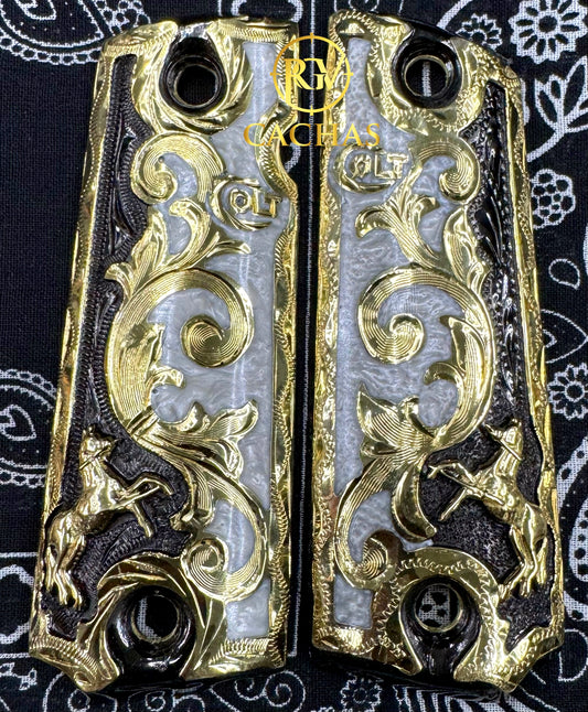 1911 Full Size Colt Logo Horse Grips