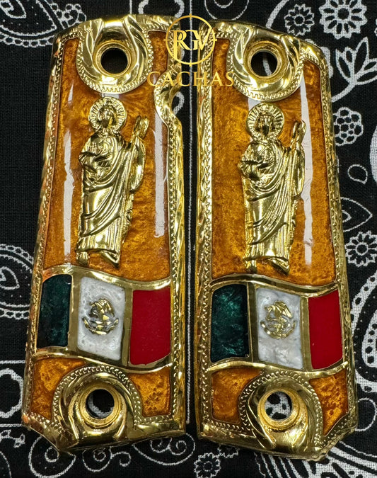 1911 Full Size San Judas Mexico Flag Grips