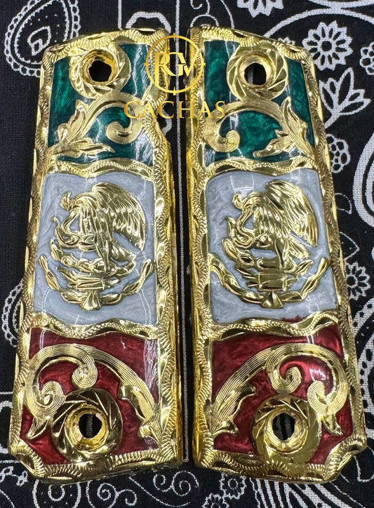 1911 Full Size Mexico Eagle Flag Grips