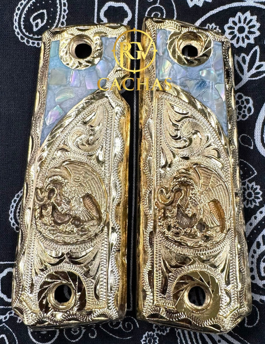 1911 Full Size Mexico Eagle Nacar Grips