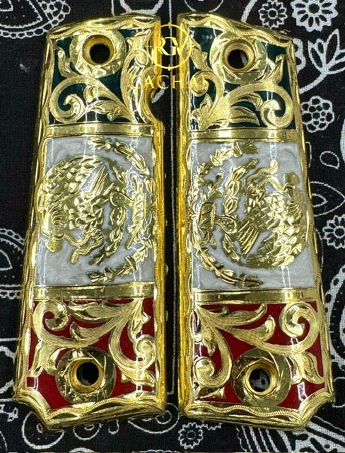 1911 Full Size Mexico Eagle Scroll Grips
