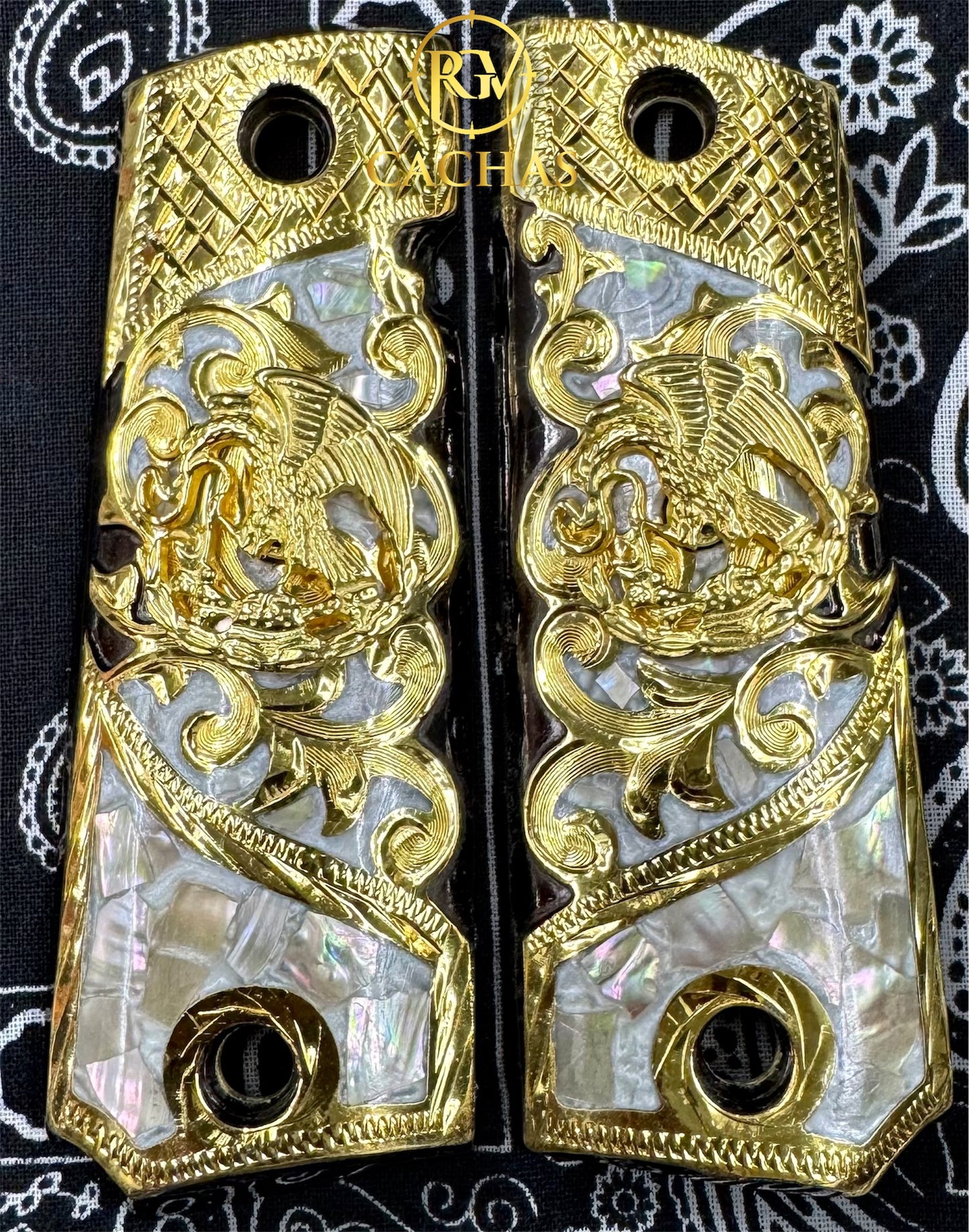 1911 Full Size Mexico Eagle Nacar Grips