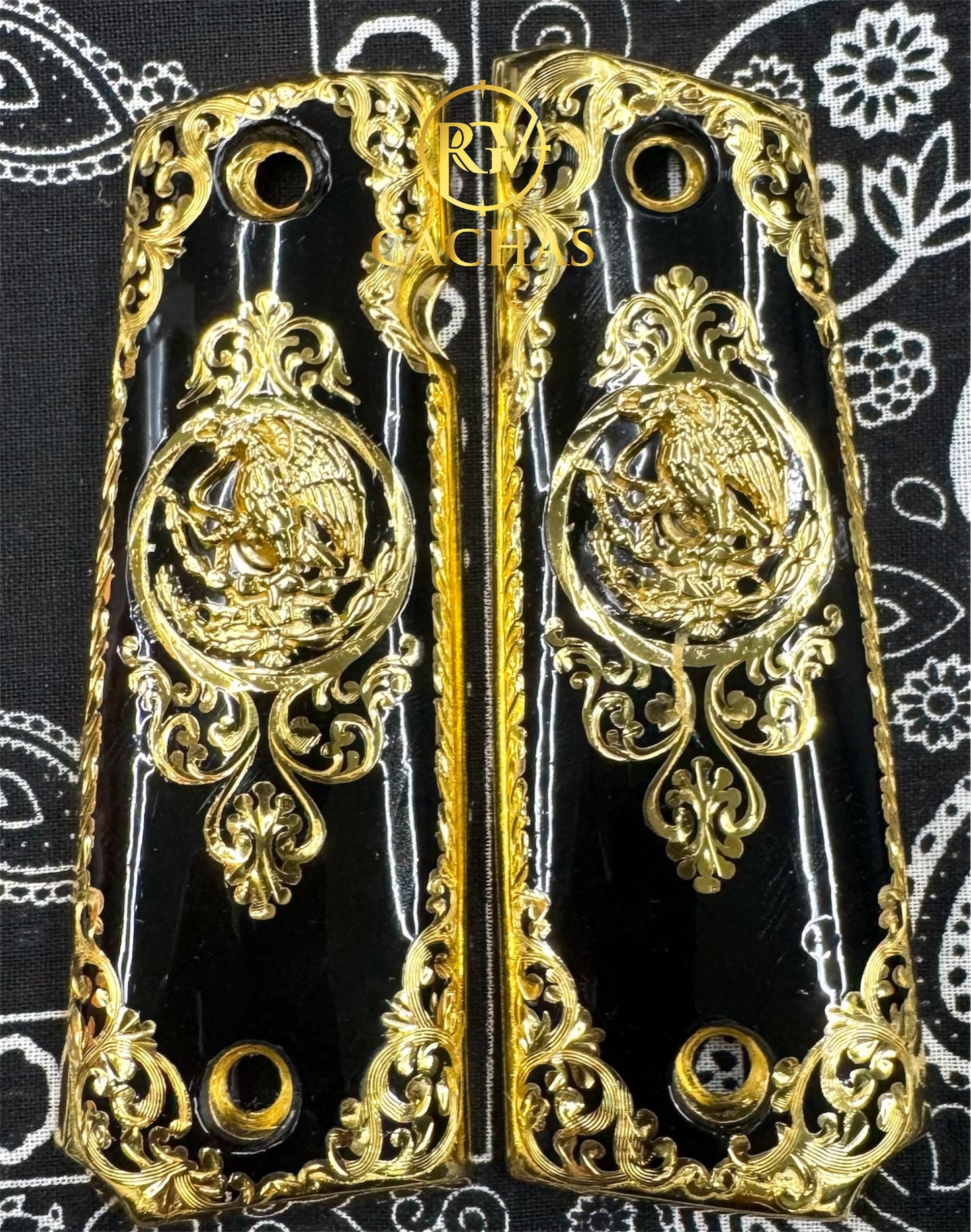 1911 Full Size Mexico Eagle Scroll Grips