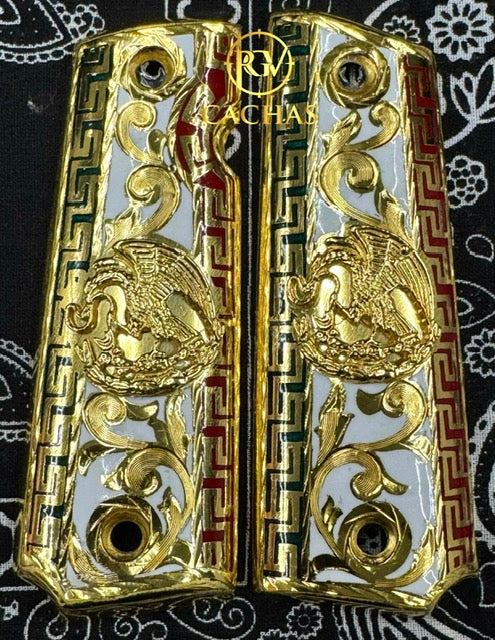 1911 Full Size Mexico Eagle Scroll Grips