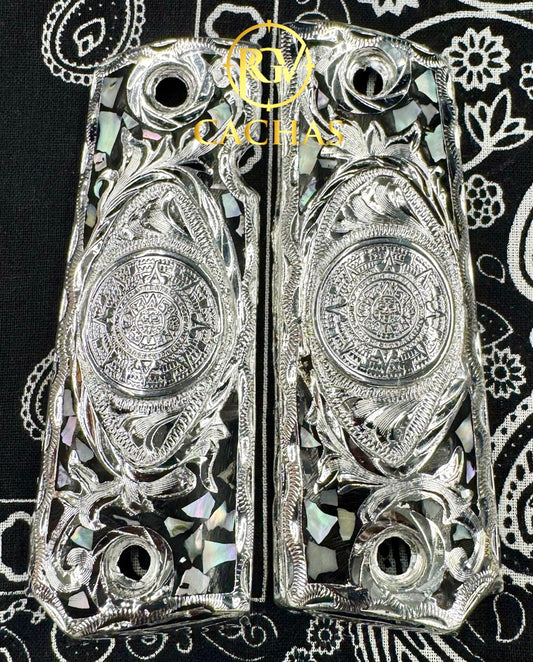 1911 Full Size Calendario Azteca Nacar Grips