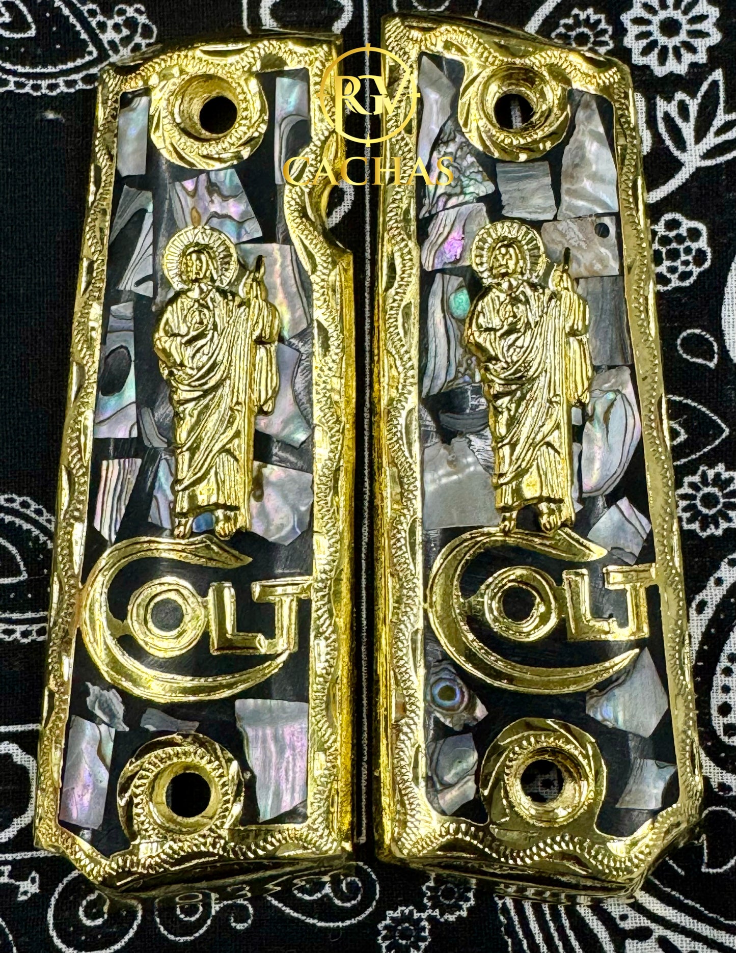 1911 Full Size San Judas Colt Logo Grips