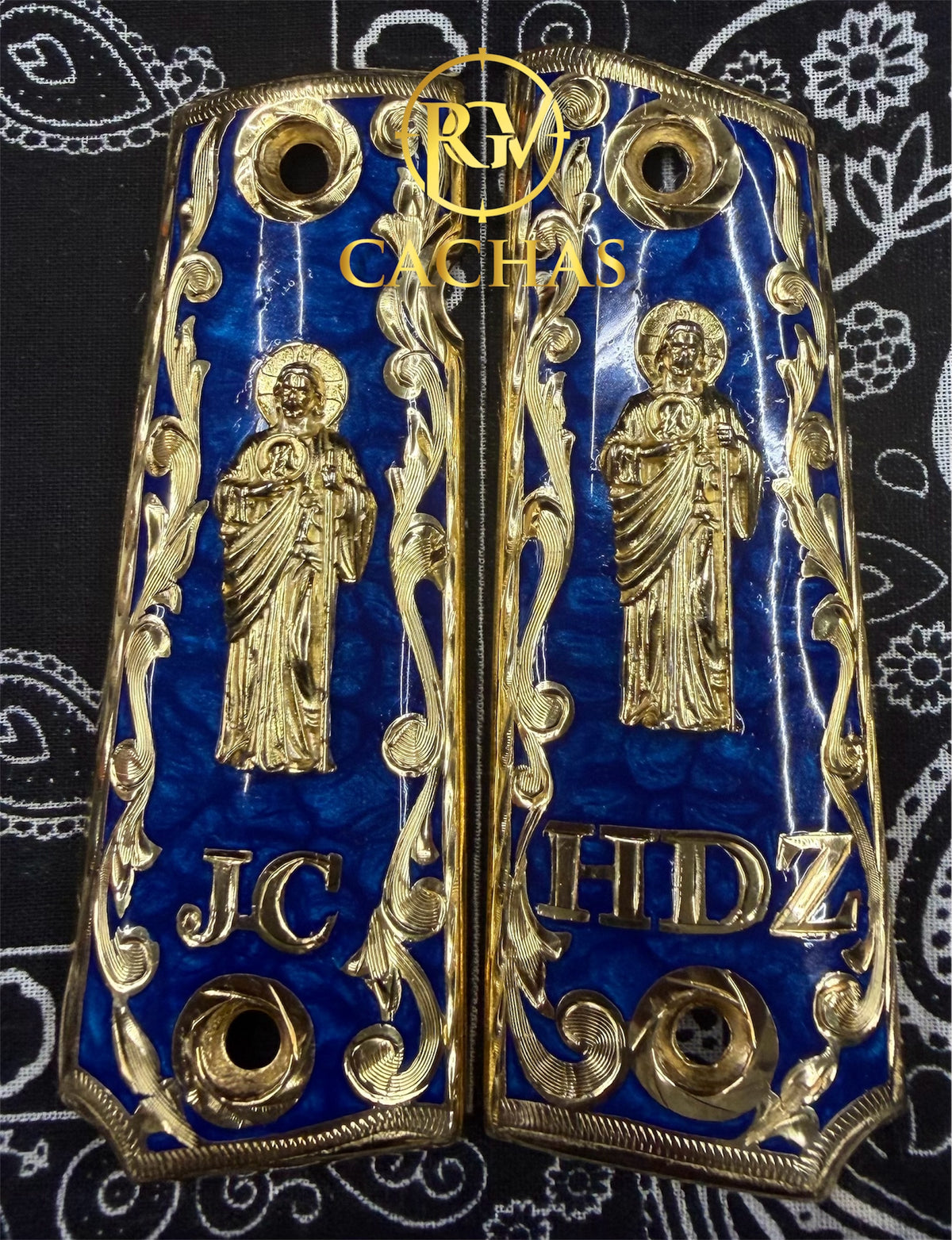 1911 Full Size Custom Initials San Judas Grips