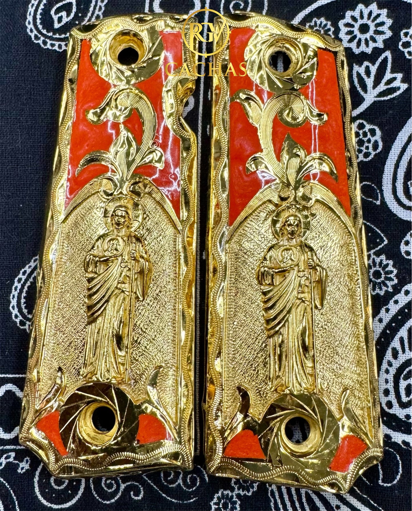 1911 Full Size San Judas Scroll Grips