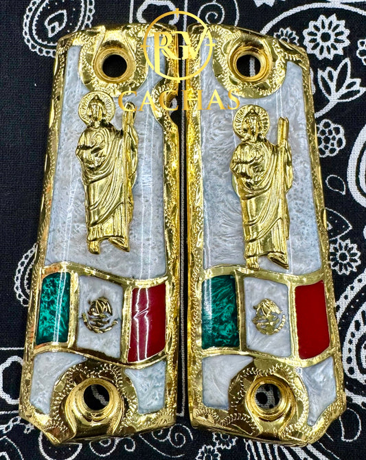 1911 Full Size San Judas Mexico Flag Grips