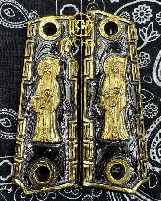 1911 Full Size Santa Muerte Greek Border Grips