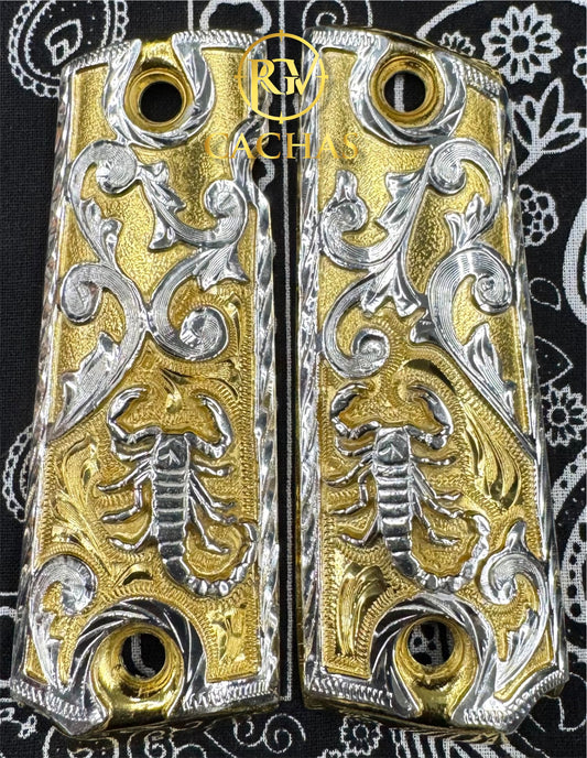 1911 Full Size Scorpion Scroll Grips