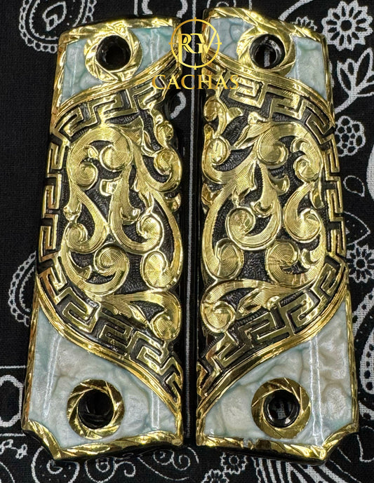 1911 Full Size Scroll Greek Grips