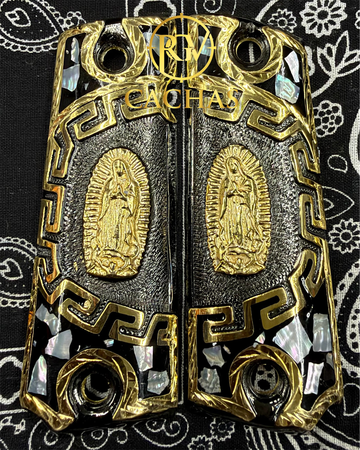 1911 Full Size Virgin Mary Greek Nacar Grips