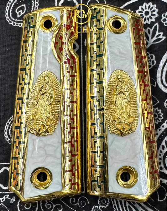 1911 Full Size Virgin Mary Greek Border Grips