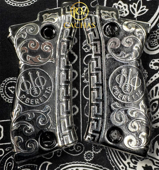 Beretta 380 Cheetah Greek Border Grips