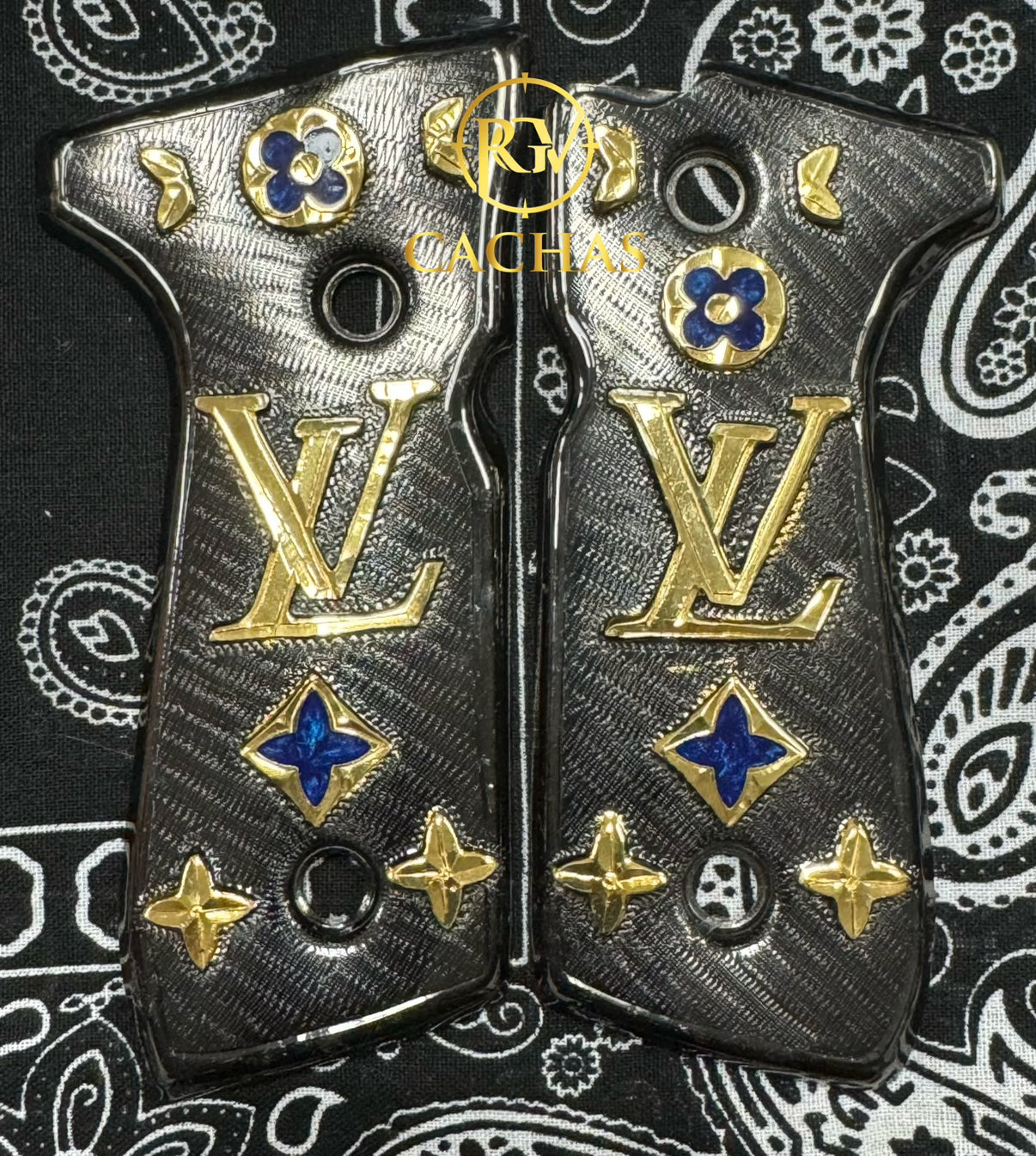 Beretta 92FS/96 Louis Vuitton LV Grips Gold Guns