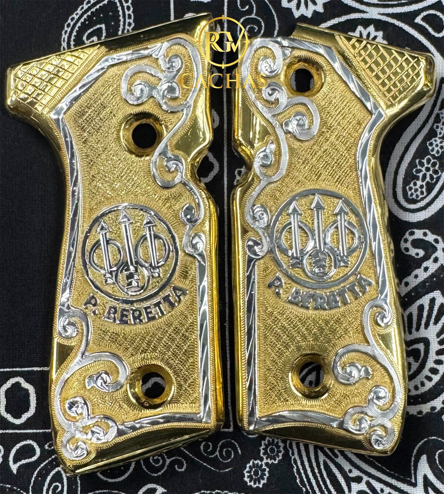 Beretta 92FS/96 P. Beretta Scroll Grips