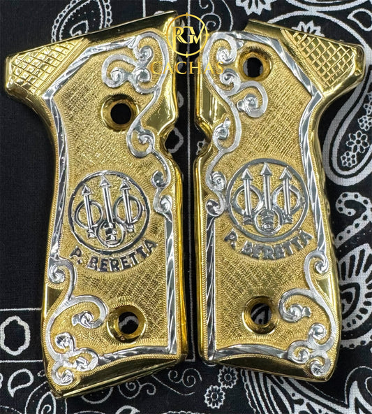 Beretta 92FS/96 P. Beretta Scroll Grips
