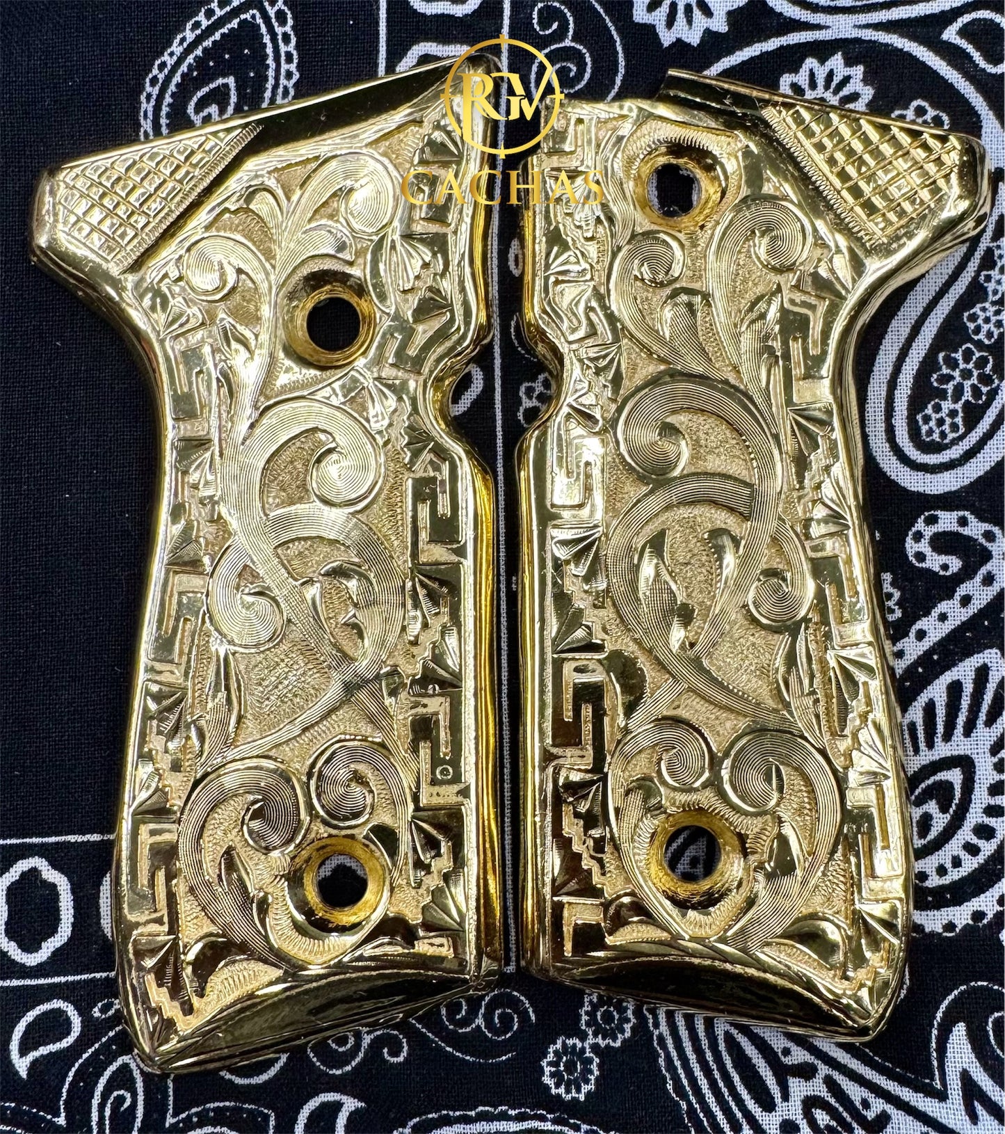 Beretta 92FS/96 Scroll Greek Grips