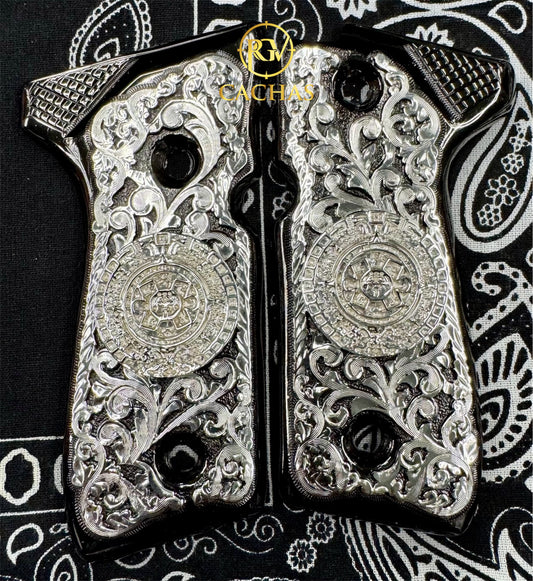 Beretta 92FS/96 Calendario Azteca Scroll Grips