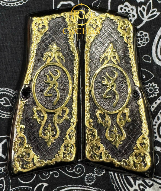 Browning Hi Power Scroll Grips