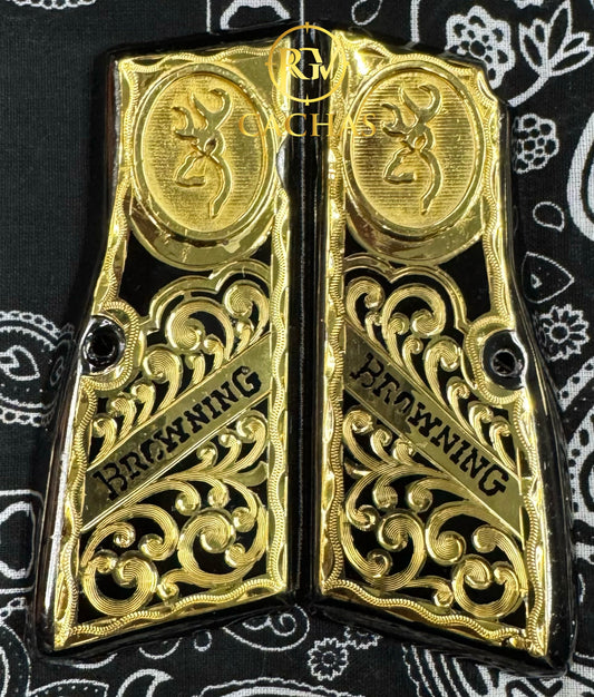 Browning Hi Power Scroll Grips