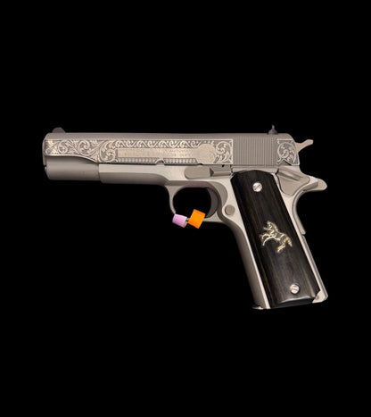 Colt 1911 Government 38 Super Stainless Steel Scrolls