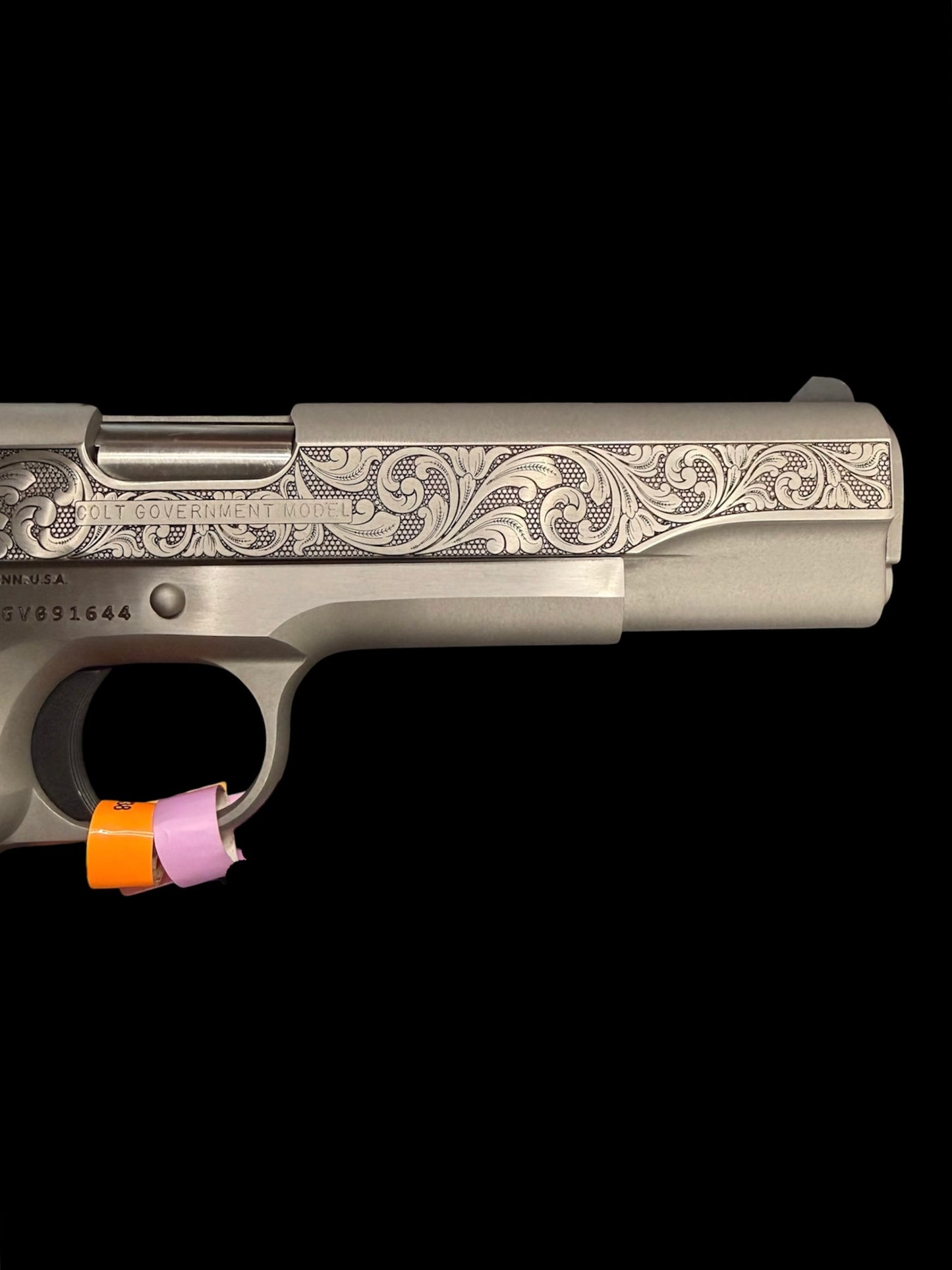 Colt 1911 Government 38 Super Stainless Steel Scrolls