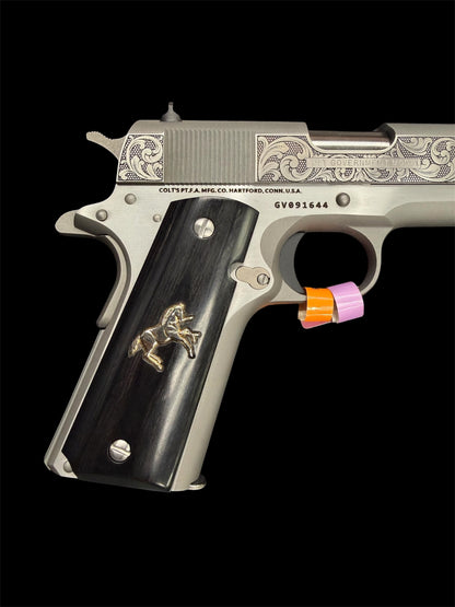 Colt 1911 Government 38 Super Stainless Steel Scrolls