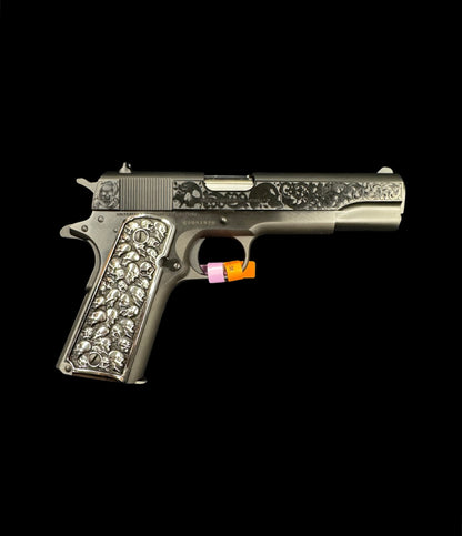 Colt 1911 Government 38 Super Blued Skulls