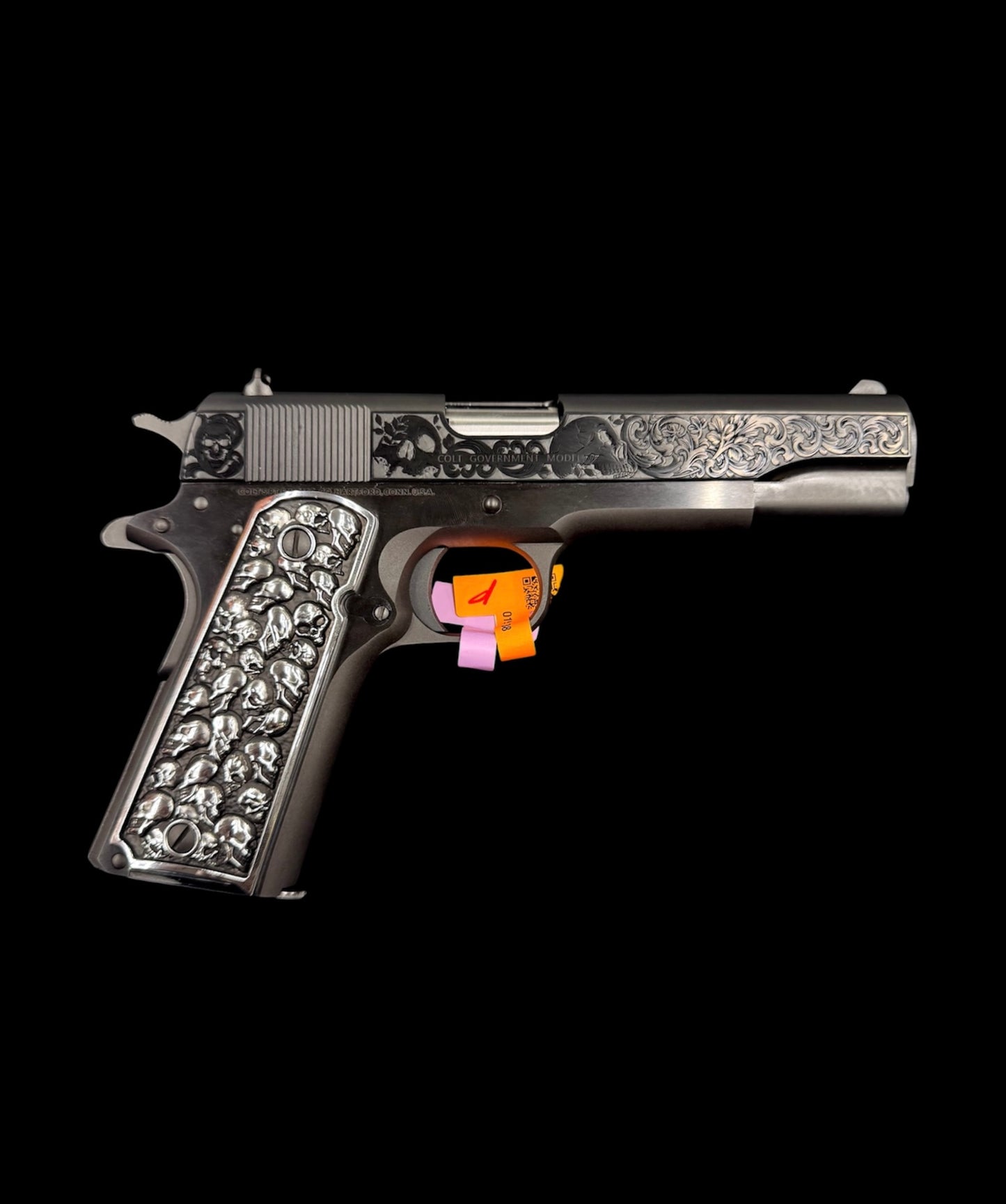 Colt 1911 Government 38 Super Blued Skulls