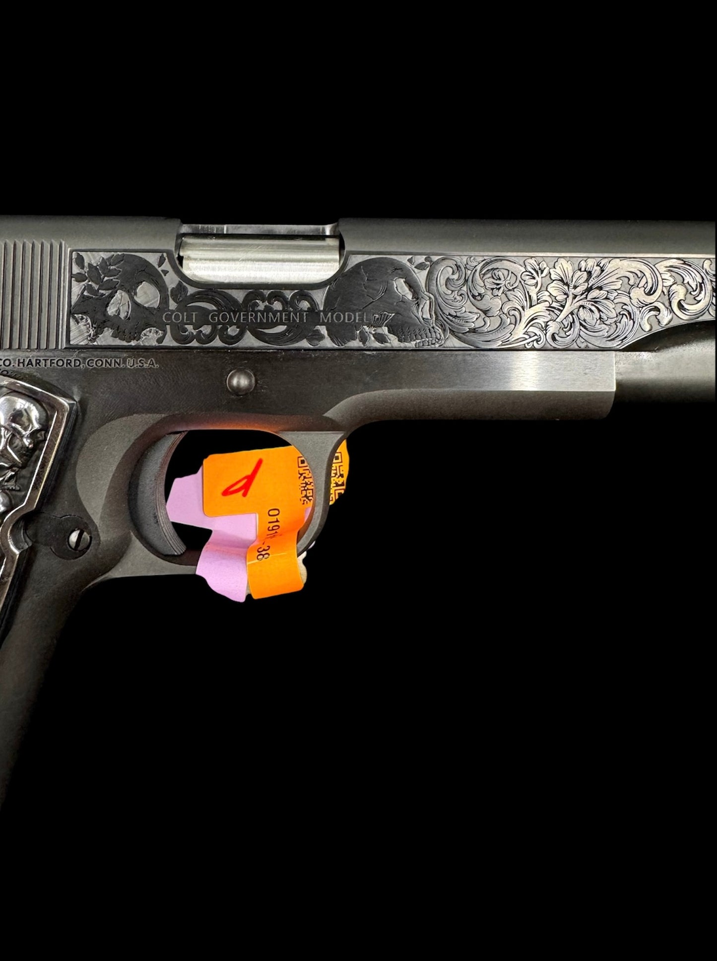 Colt 1911 Government 38 Super Blued Skulls