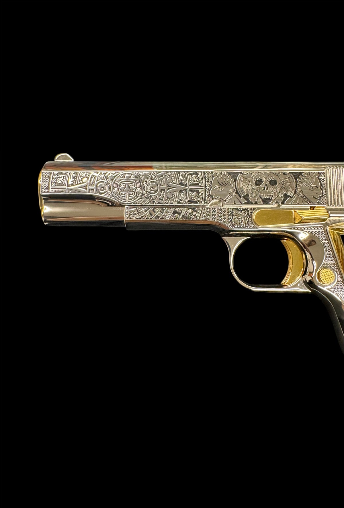 Colt 1911 Government Model 38 Super Aztec – Gold Guns