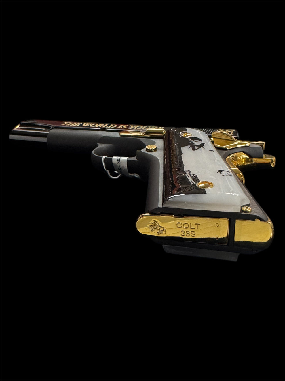 Colt 1911 Government 38 Super Blued Scarface – Gold Guns