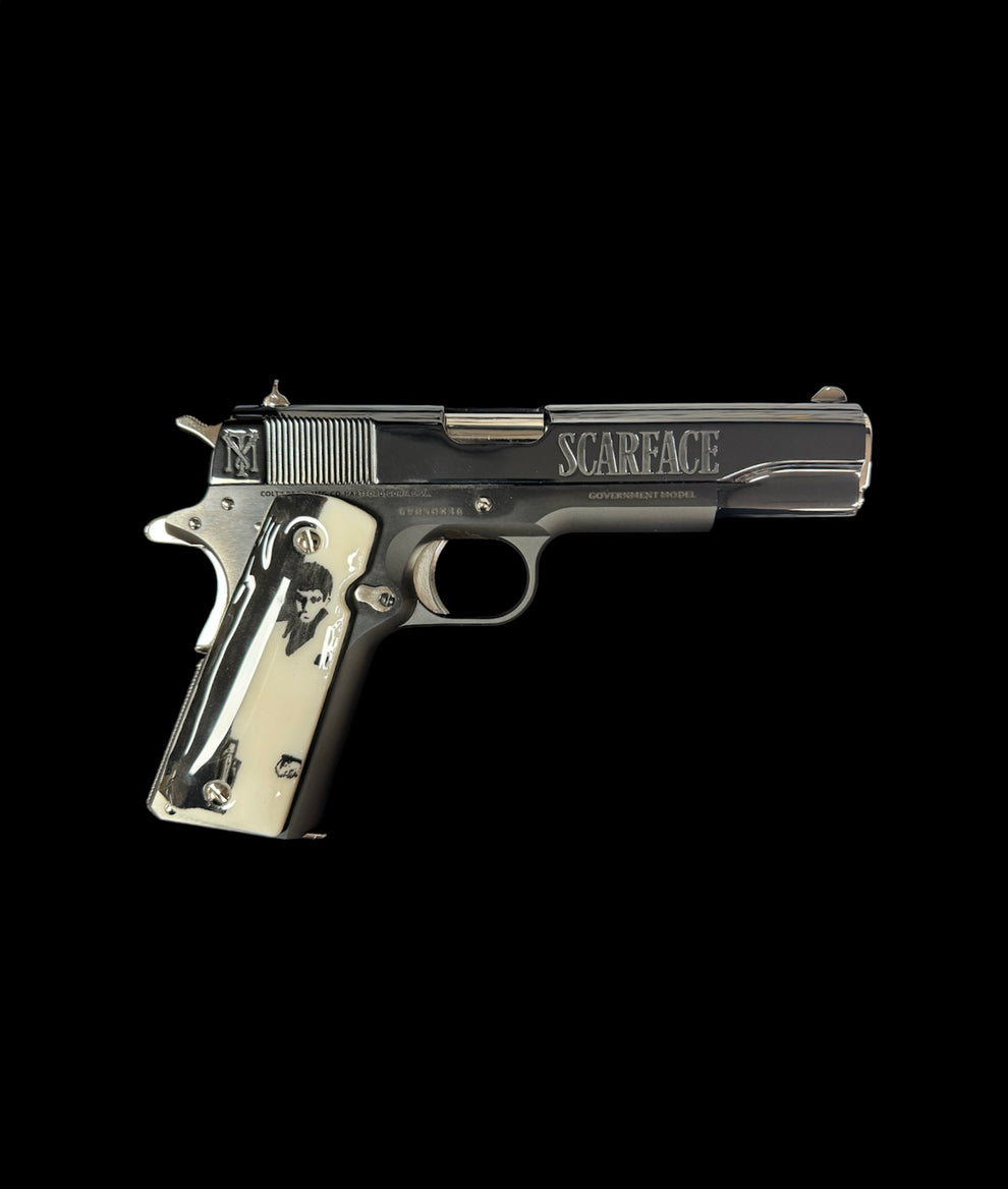Colt Government 1911 45 ACP Scarface – Gold Guns