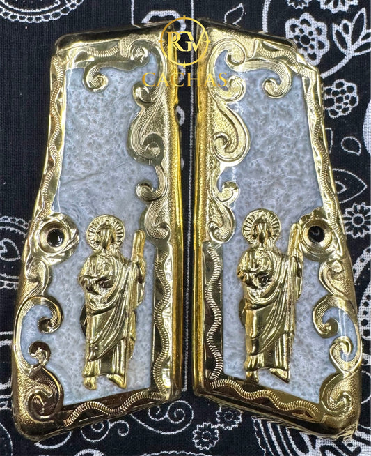 Browning Hi Power San Judas Scroll Grips