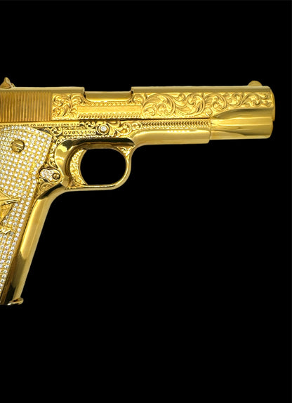 Gold Guns Colt 38 Super (Moissanite Diamond)